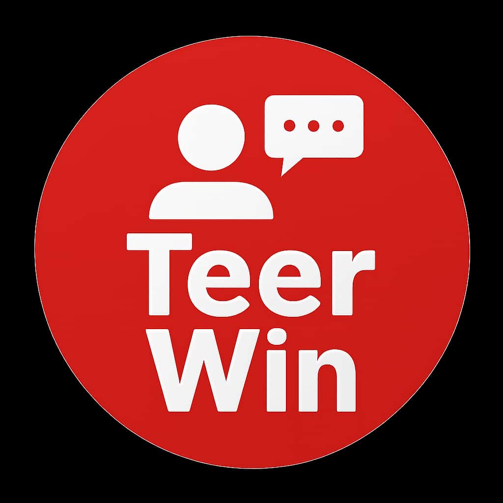 A badge symbolizing guidance for responsible Teer Win users.