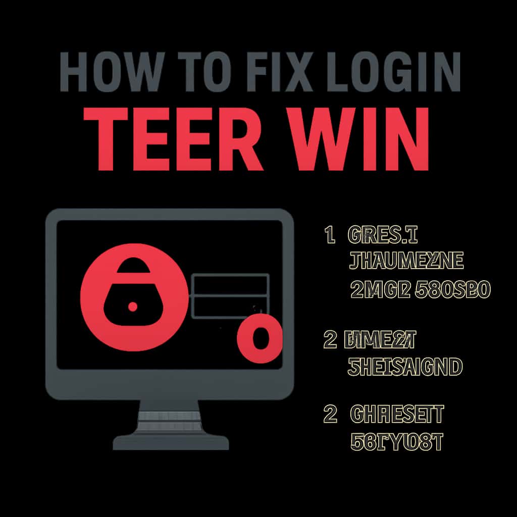 An educational illustration regarding login troubleshooting for Teer Win.
