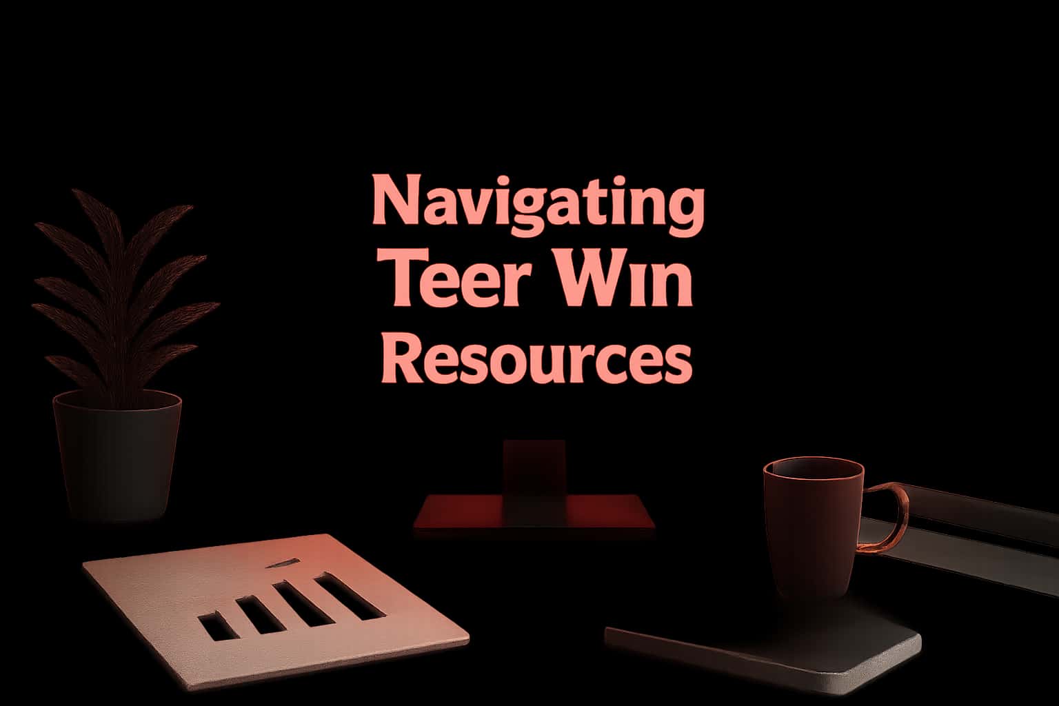 A high-tech rendering showcasing resources related to Teer Win with prominent text.