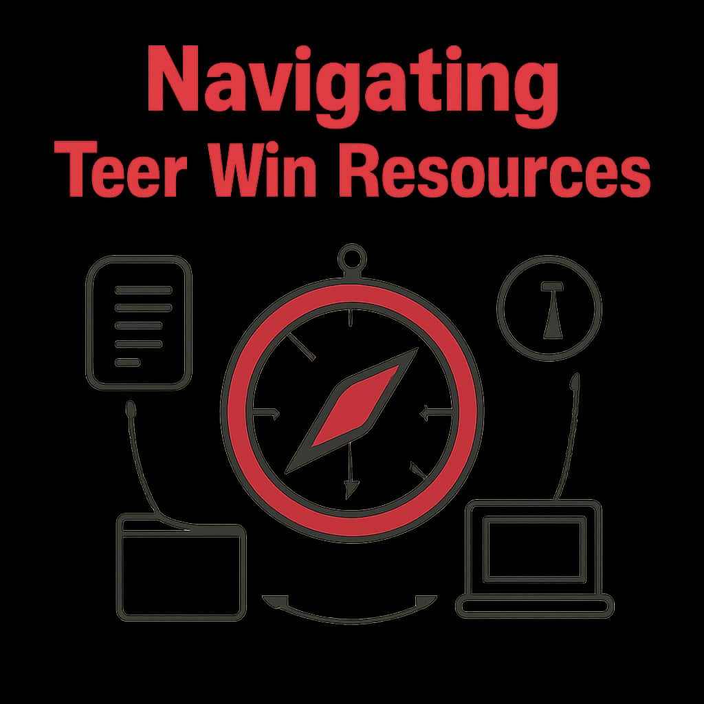 An educational diagram illustrating the navigation of Teer Win Resources.