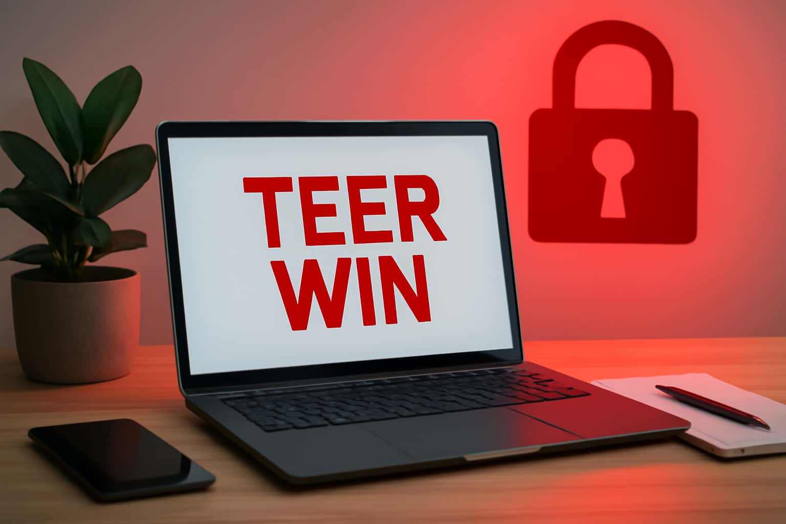 An informative scene illustrating account security practices for Teer Win.