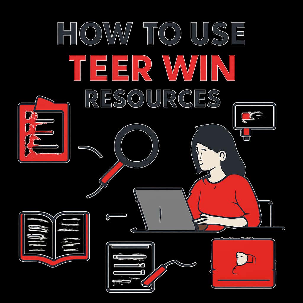 An educational diagram illustrating the usage of Teer Win resources.