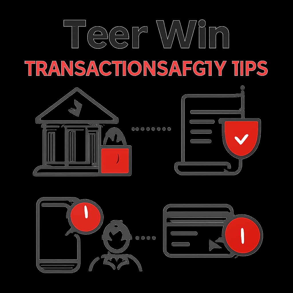 Illustration depicting the principles of safe transactions on Teer Win.
