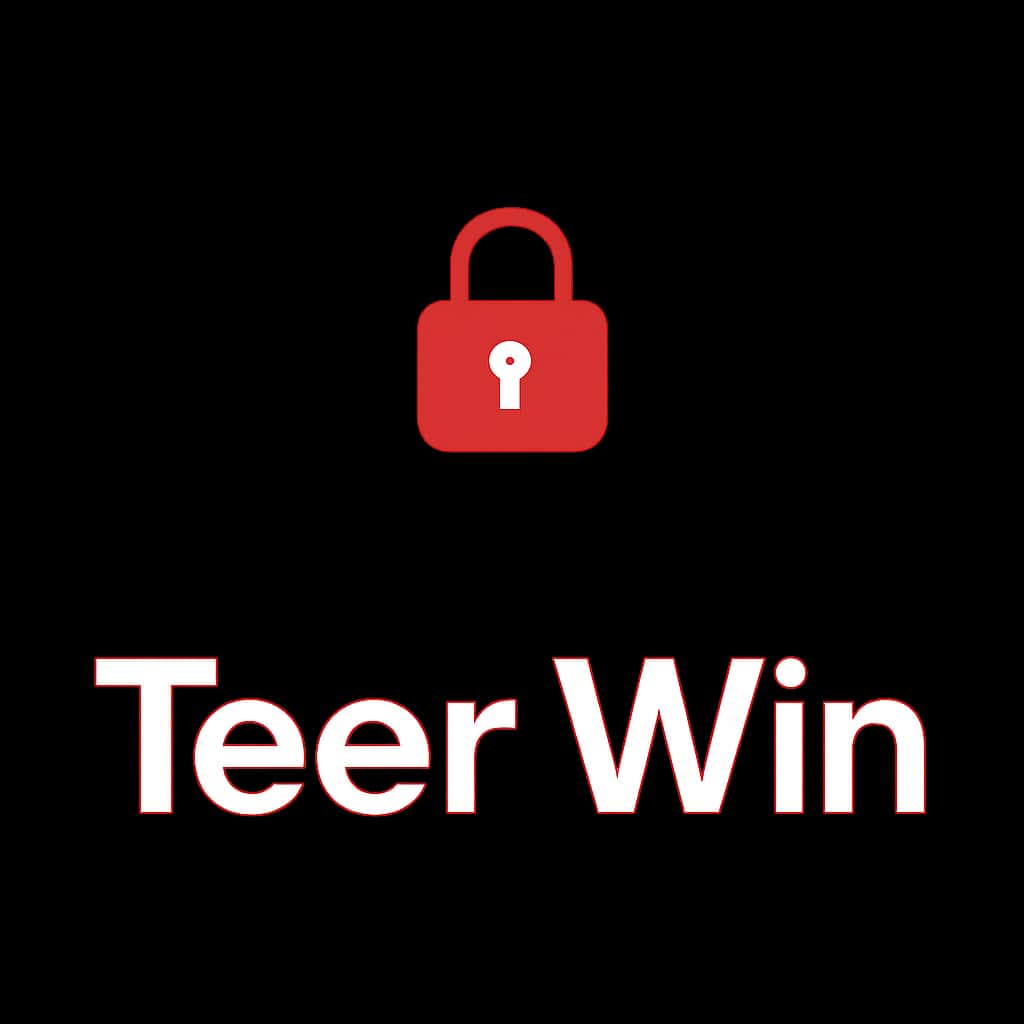 A badge illustrating security guidance for Teer Win accounts.
