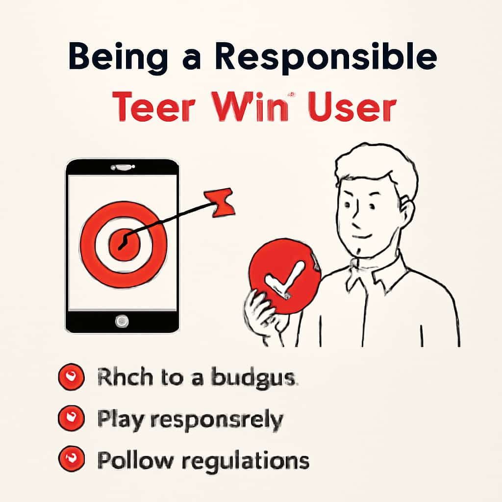 An educational diagram illustrating key principles of responsible user behavior on Teer Win.