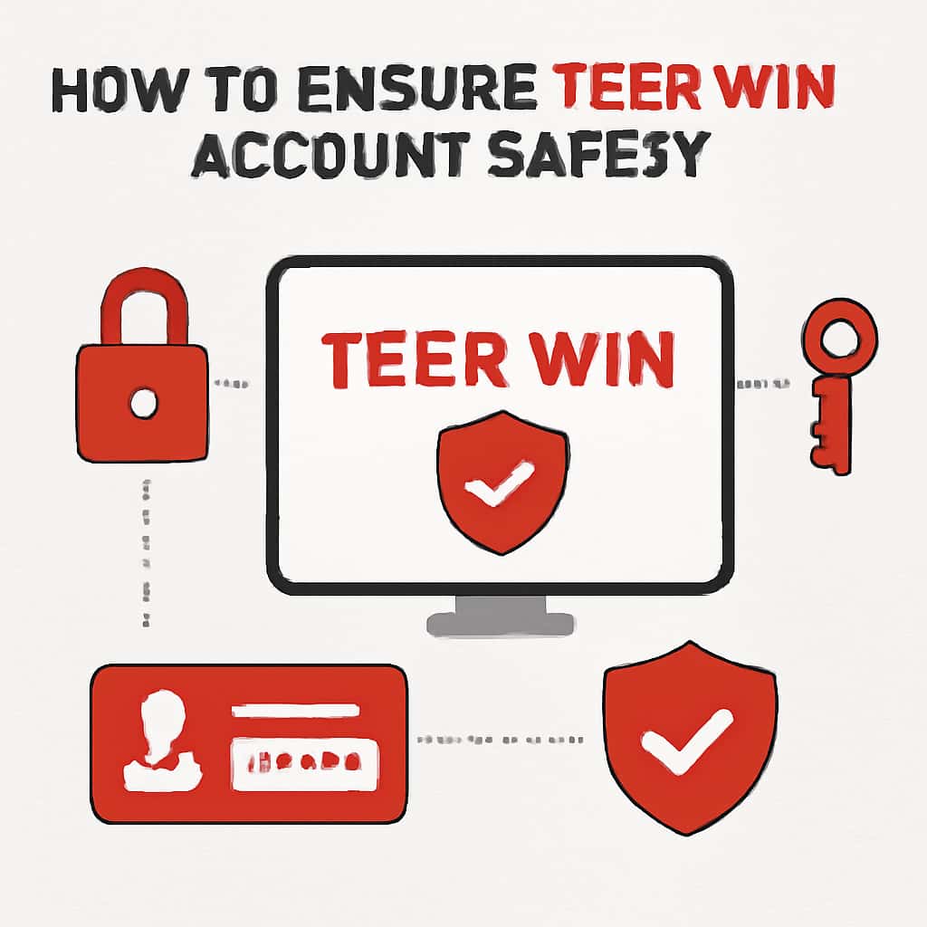 An illustration outlining key safety measures for Teer Win accounts.
