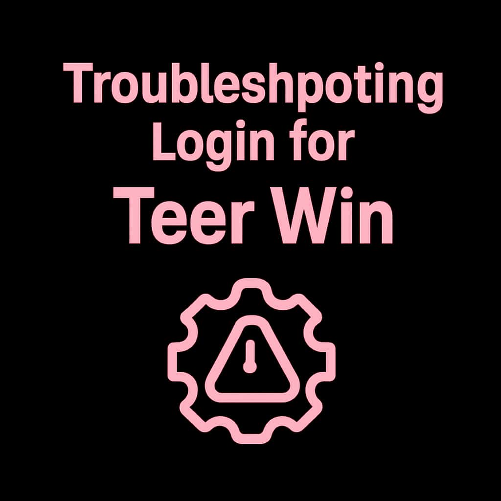 An icon representing login troubleshooting for Teer Win in #f51414 colors.